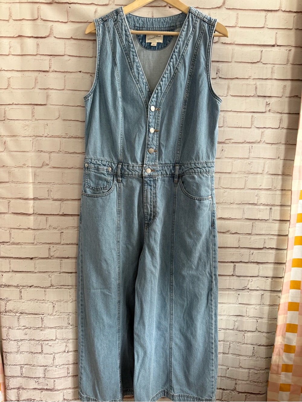 Universal Thread Light Blue Denim Sleeveless Jumpsuit Romper